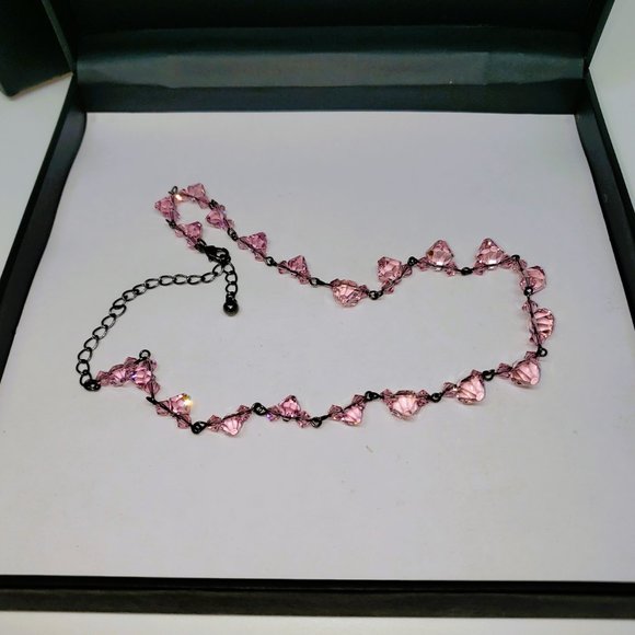 Beautiful Sparkling Pink Beaded Necklace - Picture 5 of 9